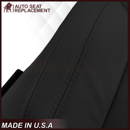 2014-2021 Toyota Tundra Driver OR Passenger Side Replacement Leather OR Synthetic Leather Seat Cover: Black
