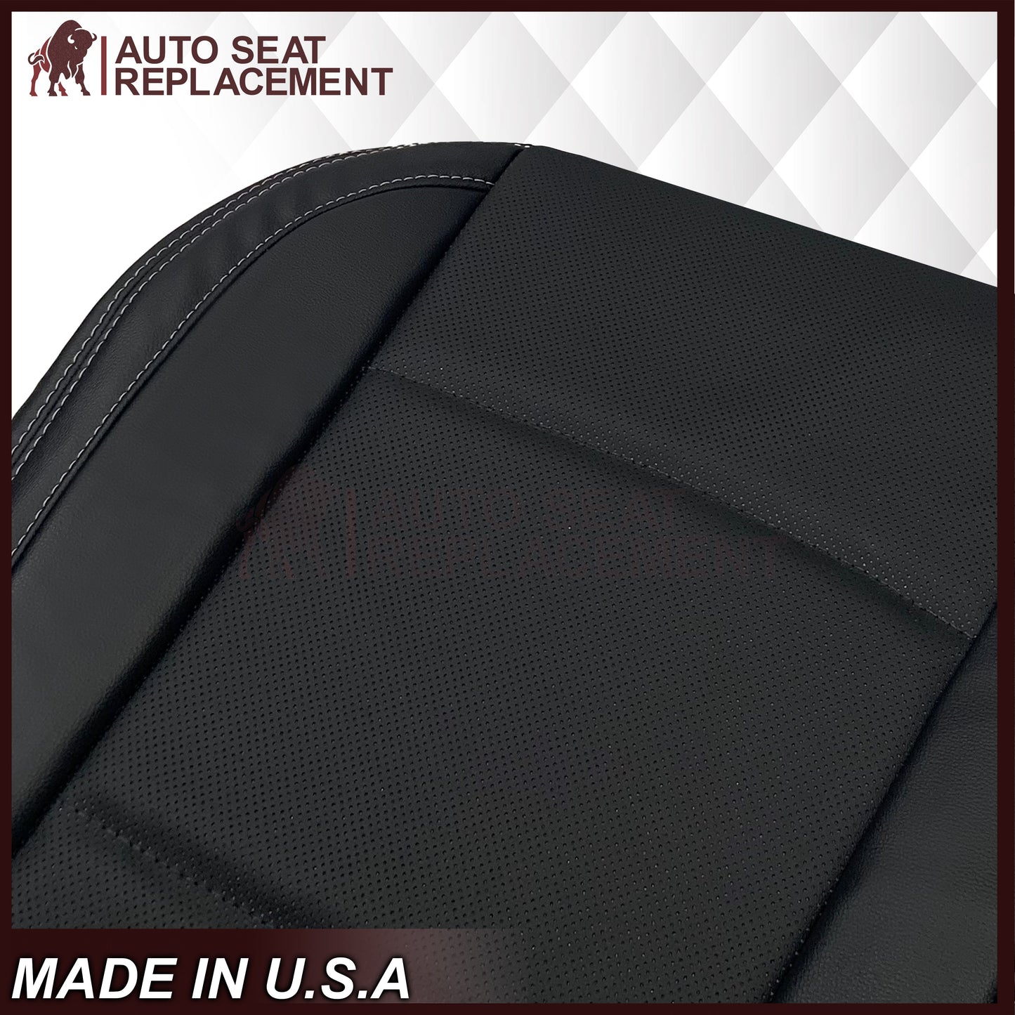 2015-2018 Subaru Outback Replacement Black Perforated Seat Covers: Choose Your Side