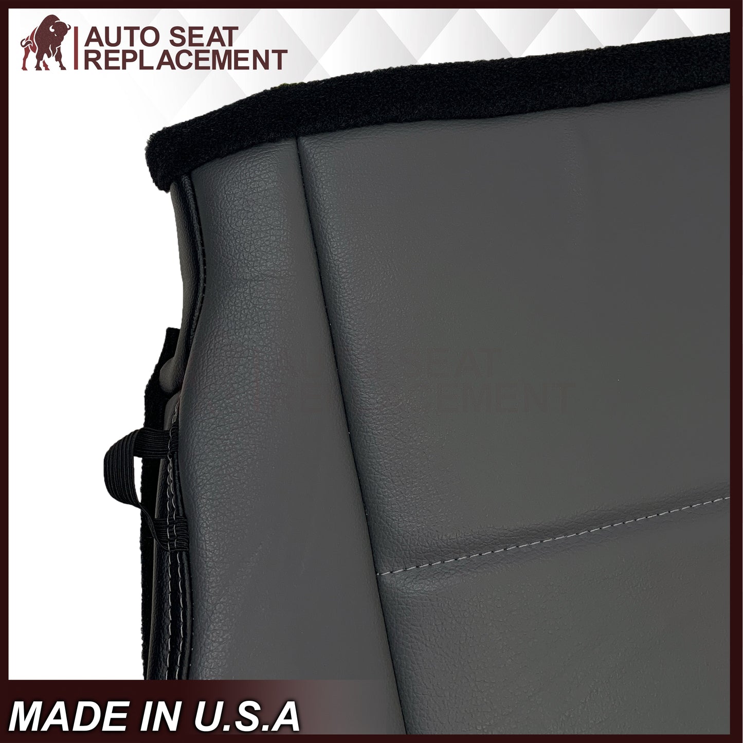 2019-2024 For Dodge Ram ST Driver or Passenger Bottom Leatherette (Synthetic Leather) Seat Cover In Diesel Gray