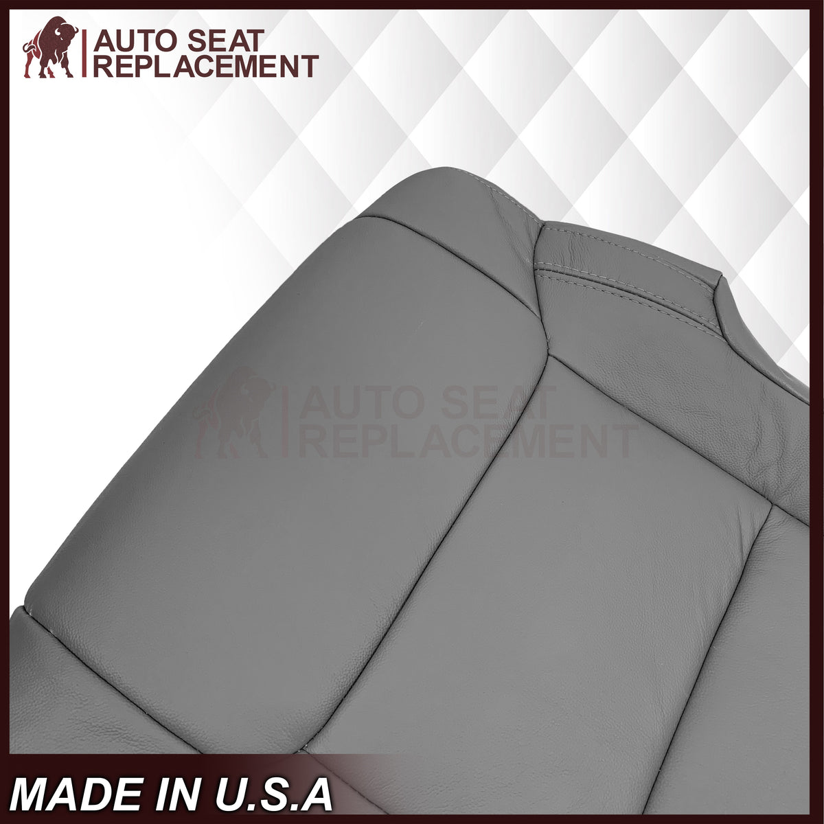 2014-2021 Toyota Tundra Work Truck Driver OR Passenger Side Replacement Leather OR Synthetic Leather Seat Cover: Gray