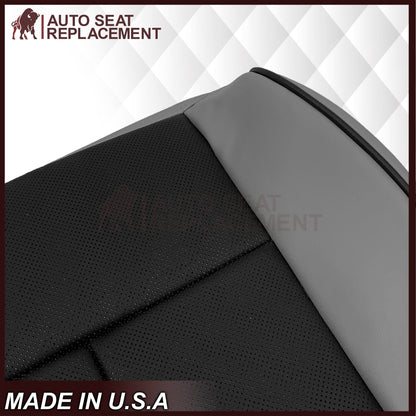 2007 - 2014 Lincoln Navigator Bottom Seat Cover in 2 Tone Gray & Black Leather or Vinyl