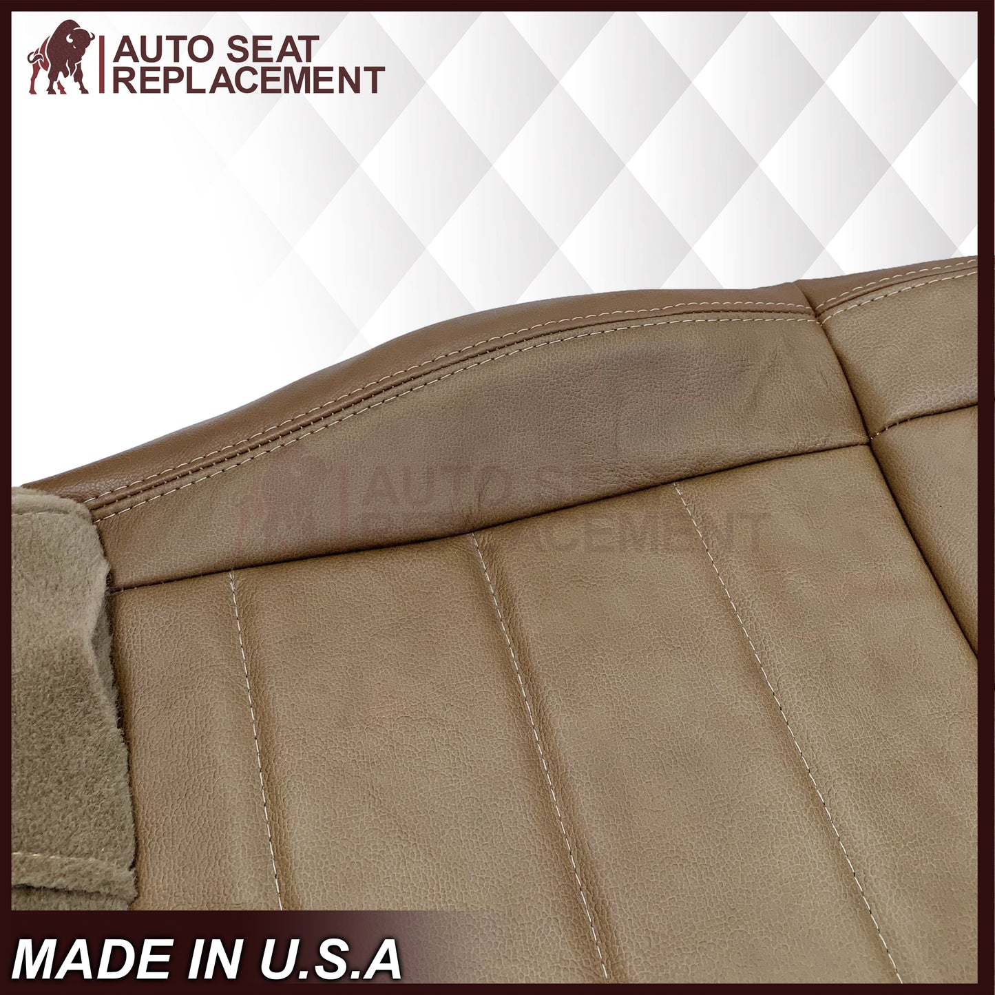 2007-2012 Jeep Wrangler-Replacement Driver OR Passenger Seat Cover In Dark Saddle Brown