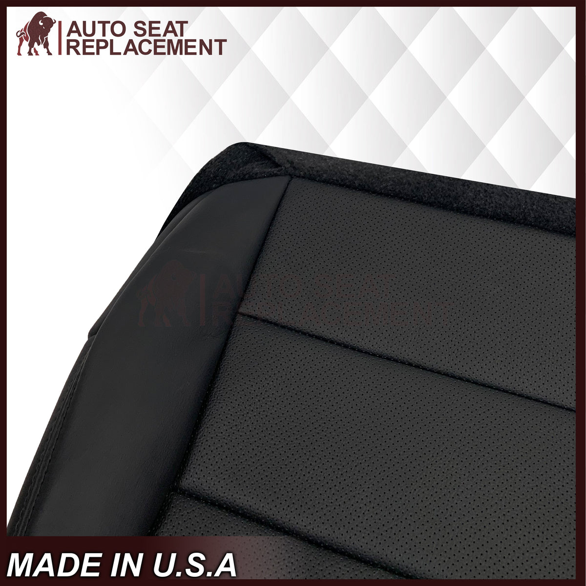 2005 - 2008 Acura TL Driver Or Passenger Seat Covers In Black: Choose Leather OR Synthetic Leather