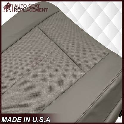 2007-2014 Ford Expedition Eddie Bauer/XLT PERFORATED Leather Replacement Seat Cover in Gray