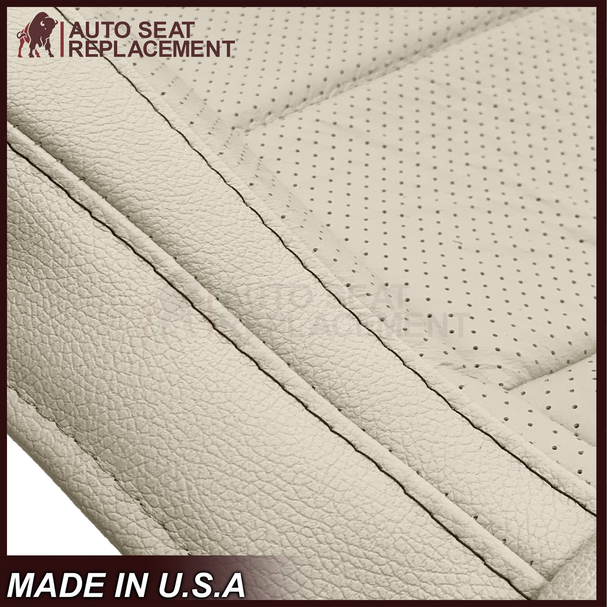 2020 - 2025 Mercedes Benz GLE350 GLE450 Bottom Perforated Replacement Seat Cover In Light Tan (Beige)