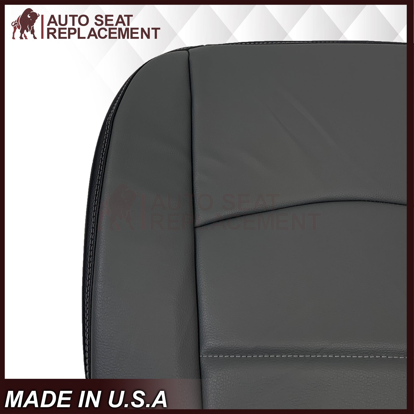 2019-2024 For Dodge Ram ST Driver or Passenger Bottom Leatherette (Synthetic Leather) Seat Cover In Diesel Gray