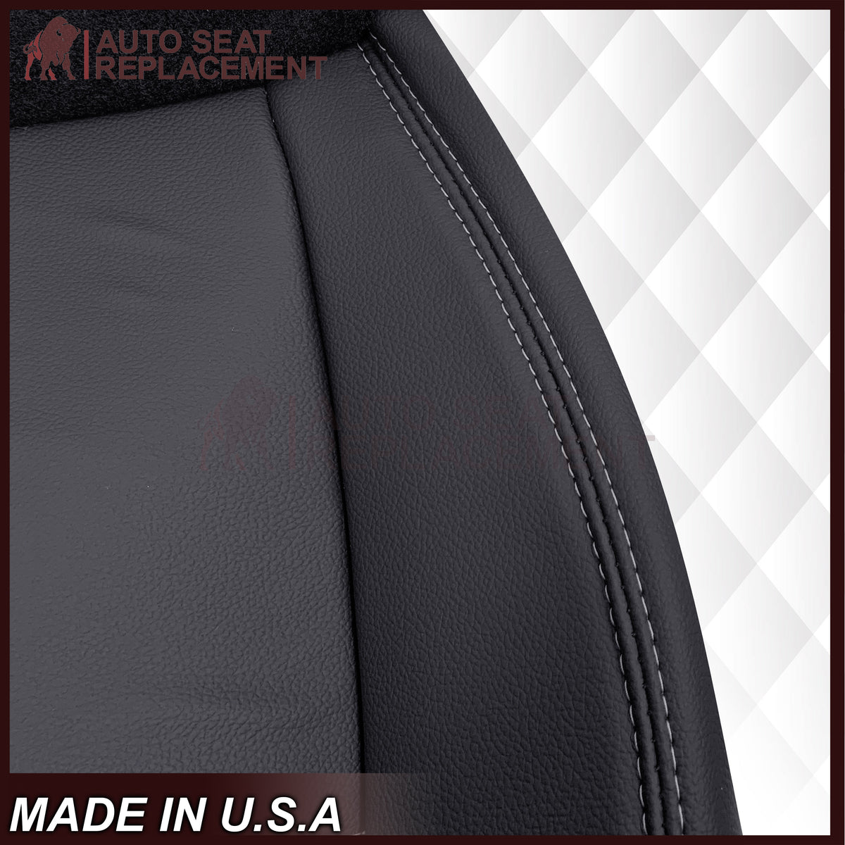 2014-2016 For Subaru Forester Leather Driver OR Passenger Bottom Seat Cover In Platinum Gray