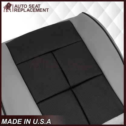 2007 - 2014 Lincoln Navigator Bottom Seat Cover in 2 Tone Gray & Black Leather or Vinyl
