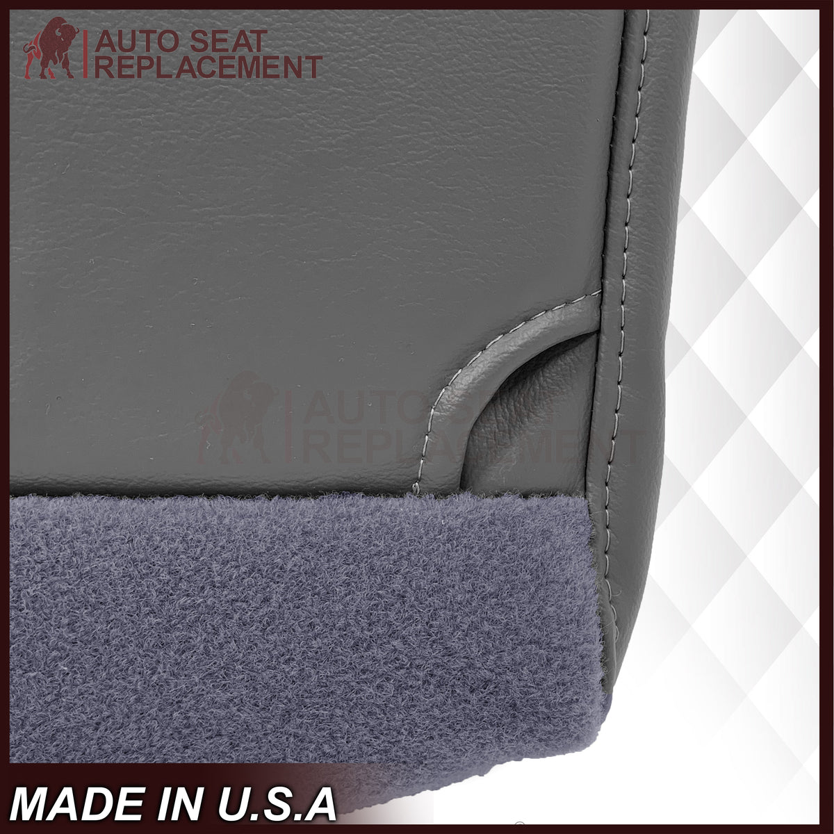 2001 - 2007 Ford F250 F350 F450 F550 Work Truck Super Duty XL Replacement Seat Covers in Gray Vinyl