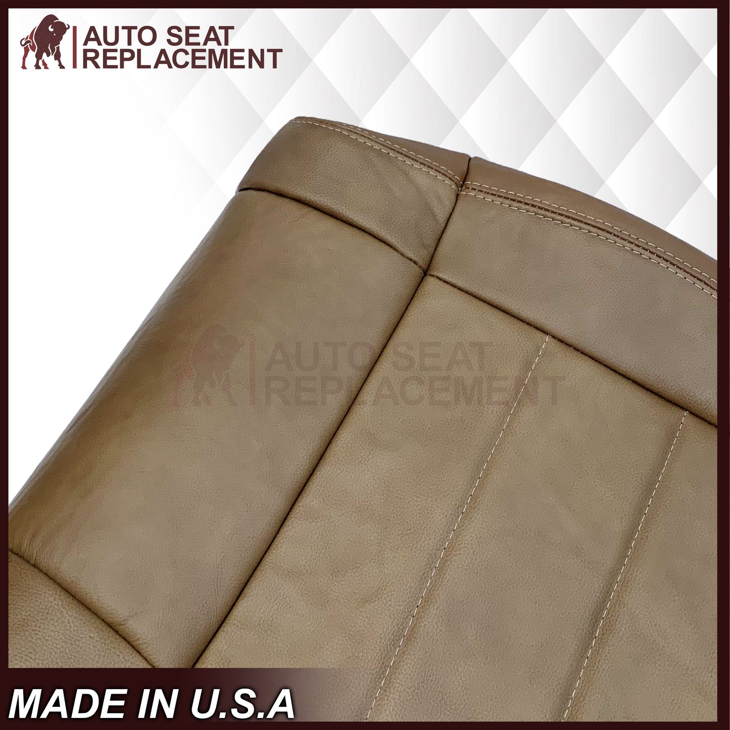 2007-2012 Jeep Wrangler-Replacement Driver OR Passenger Seat Cover In Dark Saddle Brown