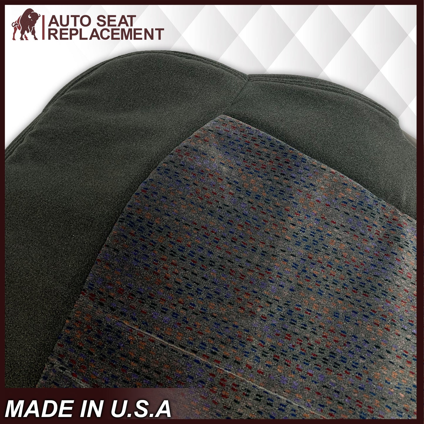 1999 2000 2001 2002 Chevy Silverado 1500 2500 3500 HD LS LT Replacement Seat Cover in Dark Gray Cloth