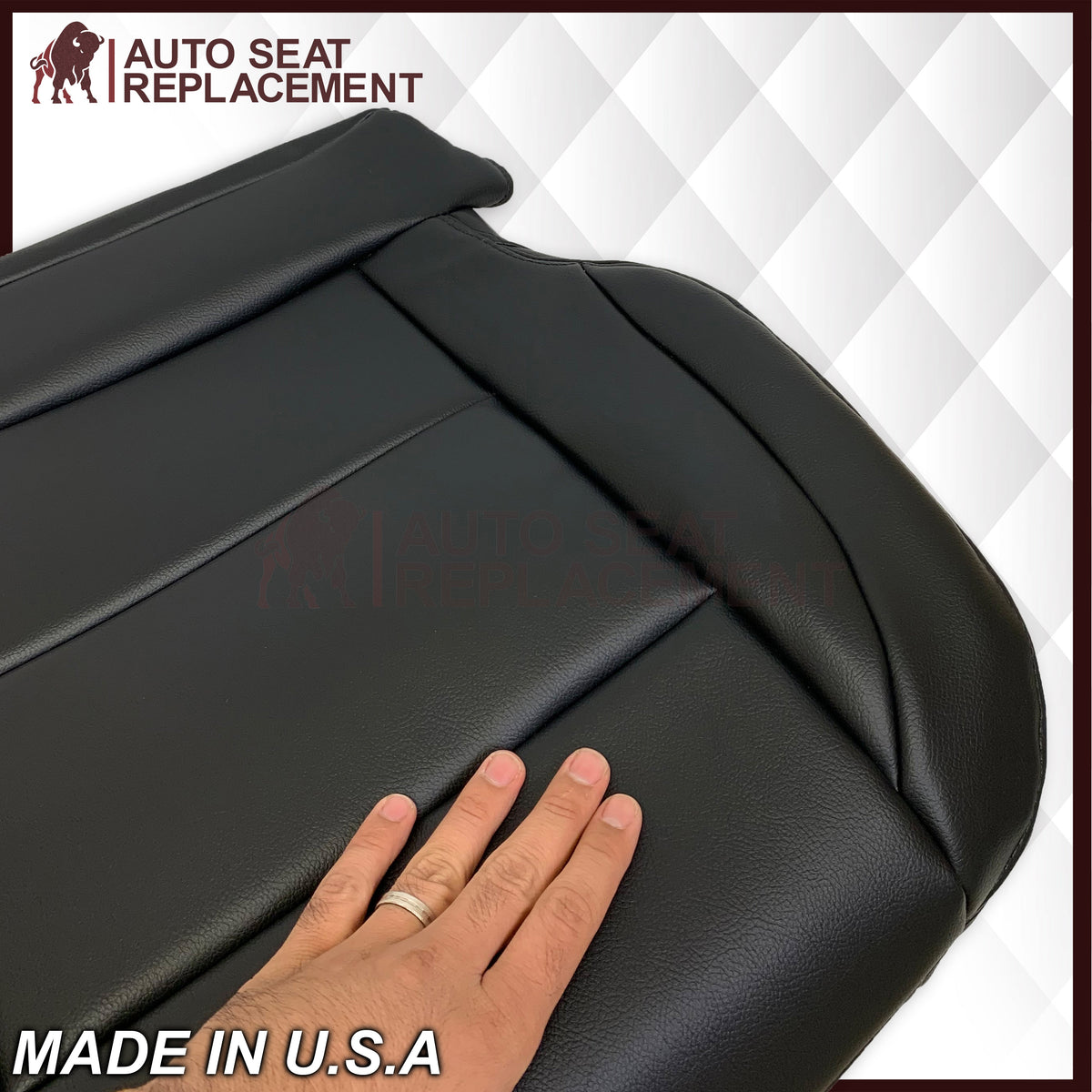 2005-2015 Nissan Titan Driver and Passenger Side Top and Bottom Seat Covers in Black : Choose from the variants
