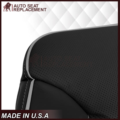 2014-2019 Chevy Silverado 1500 2500HD 3500HD High Country Replacement Perforated Genuine Leather OR Synthetic Leather Seat Covers: Black