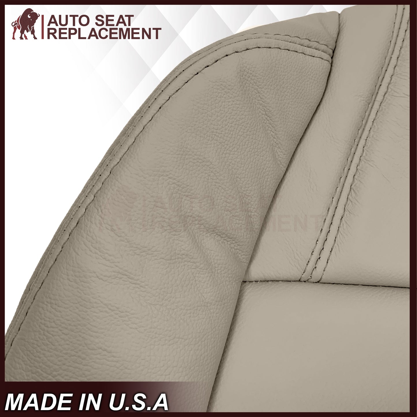 2009-2012 Chevrolet Traverse LT/LTZ Second Row Driver or Passenger Replacement Seat Cover: Non-Perforated, Tan