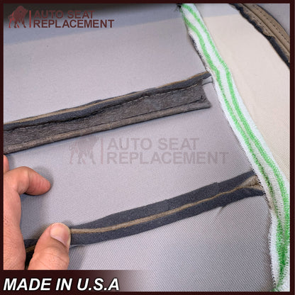 2002-2003 Ford F-150 Lariat SuperCrew Replacement Genuine Leather Seat Cover: Medium Parchment Tan