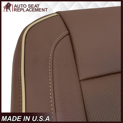 2014-2019 Chevy Silverado 1500 2500HD 3500HD High Country Replacement Perforated Genuine Leather OR Synthetic Leather Seat Covers: Brown
