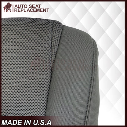 2009 - 2015 Toyota Tacoma Driver OR Passenger Side Bottom Replacement Cloth Seat Covers In Gray