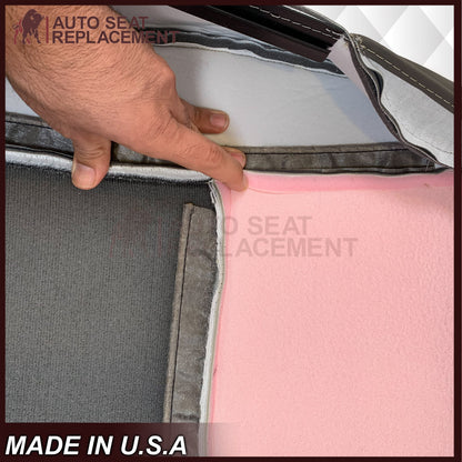 2008-2010 Jeep Grand Cherokee  Front Bottom Synthetic Leather Seat Cover 2 Tone Tan (Dk Khaki/Lt Graystone)