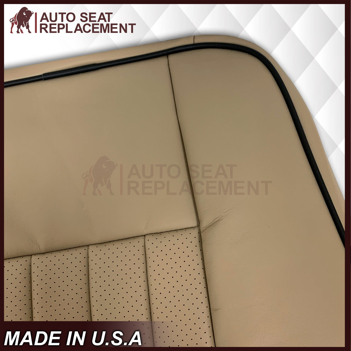 2005 2006 Lincoln Navigator Replacement Seat Covers in Camel Tan: Choose Genuine Leather or Vinyl