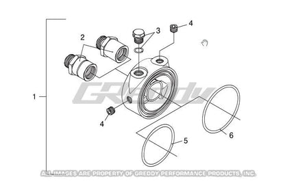 GReddy Universal Oil Filter Block Adapter