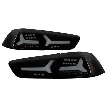 Spyder Mitsubishi Lancer/Evolution X 08-14 V2 LED Tail Lights - Black Smoke ALT-YD-ML08V2-SEQ-BSM 5088147