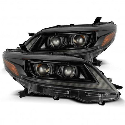 AlphaRex 11-21 Toyota Sienna LUXX LED Proj Headlights Plank Style Alpha Black w/Seq Signal/DRL 880765 *Discontinued