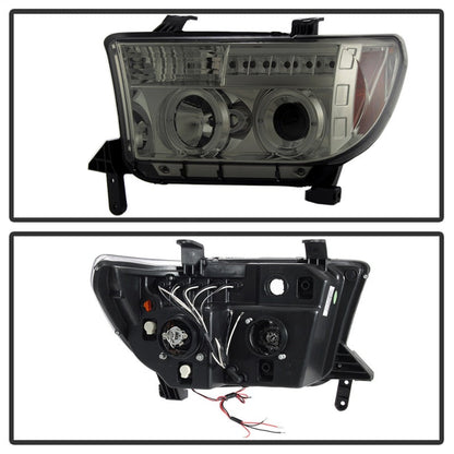 Spyder Toyota Tundra 07-13 Projector Headlights LED Halo LED Smke PRO-YD-TTU07-HL-SM 5012043