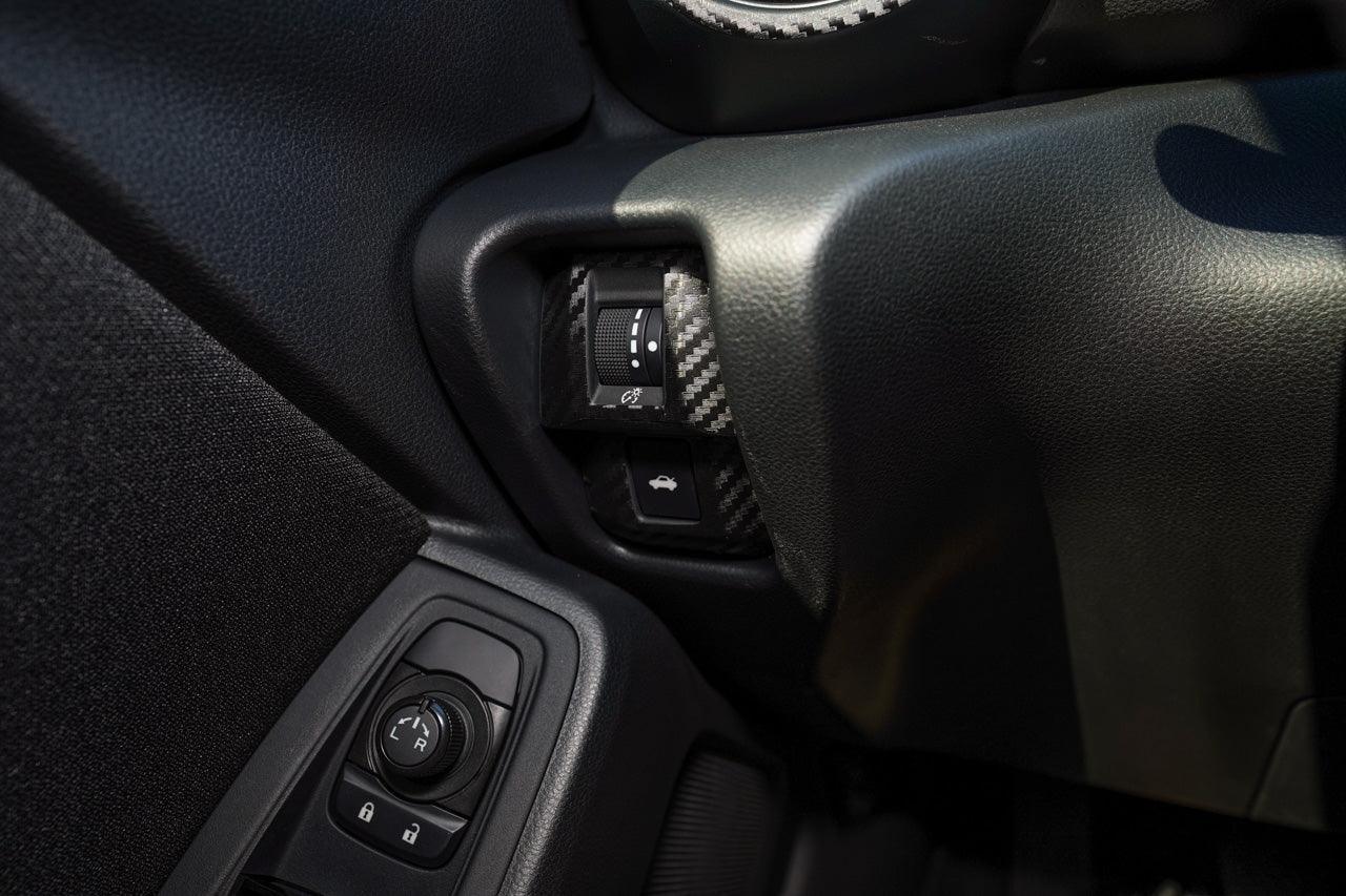 Dimmer and Trunk Switch Trim 3D Carbon Overlays - 2022+ BRZ / GR86