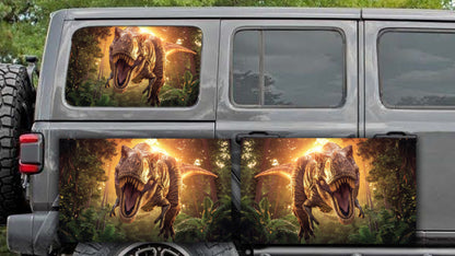 Dino Rear quarter window see through graphic.