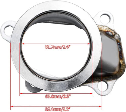BULL BOOST 2.5" (63mm) V-Band Clamp Flange Turbo Downpipe Adapter (T25/T28/GT25/GT28)