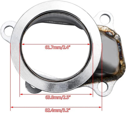 BULL BOOST PERFORMANCE 2.5" 63mm Stainless Steel V-Band Clamp Flange Adapter For T25 T28 GT25 GT28