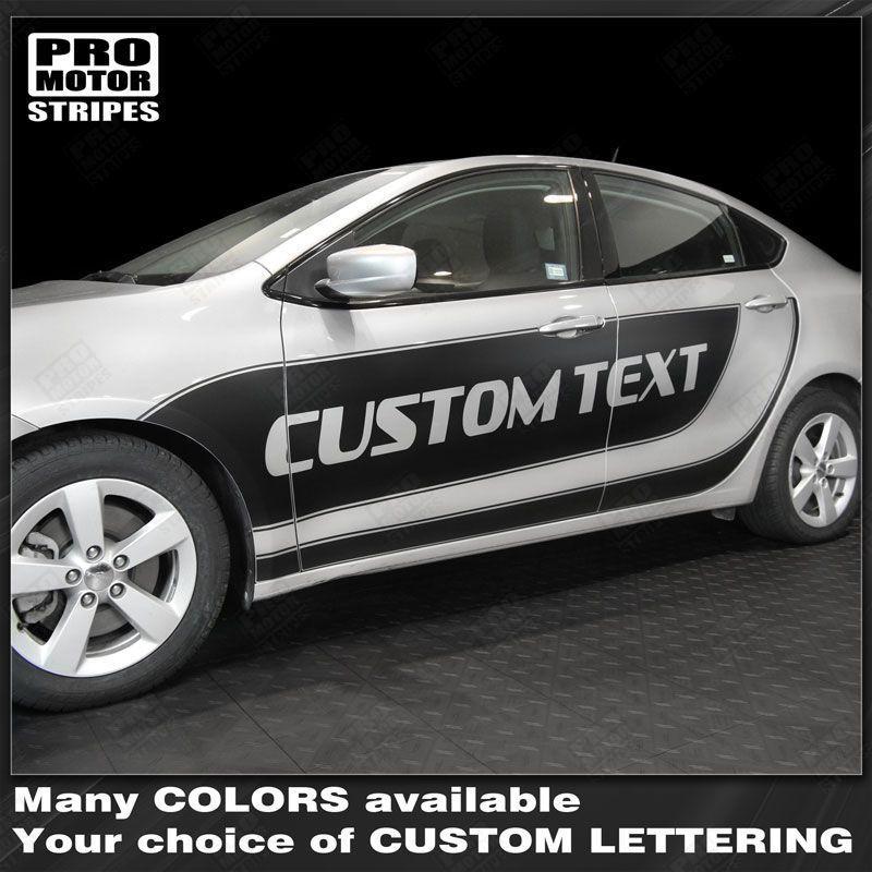Dodge Dart 2013-2018 Side Accent Sport Stripes Blackout Decals