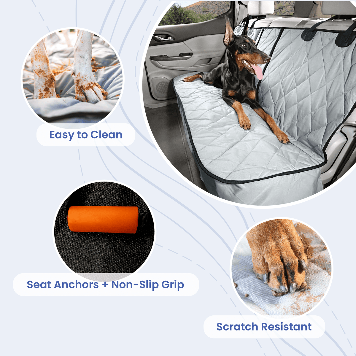 Rear Seat Cover for Fold Down Seats - No Hammock - XL