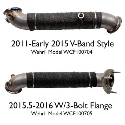 Wehrli 11-15 Chevrolet 6.6L LML Duramax 3in Stainless Down Pipe (V-Band Style)