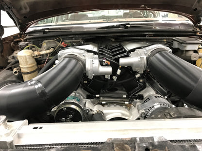 Sniper EFI Fabricated Intake Manifold Dual Plenum 92mm GM LS1/2/6, and Fuel Rail Kit - Black