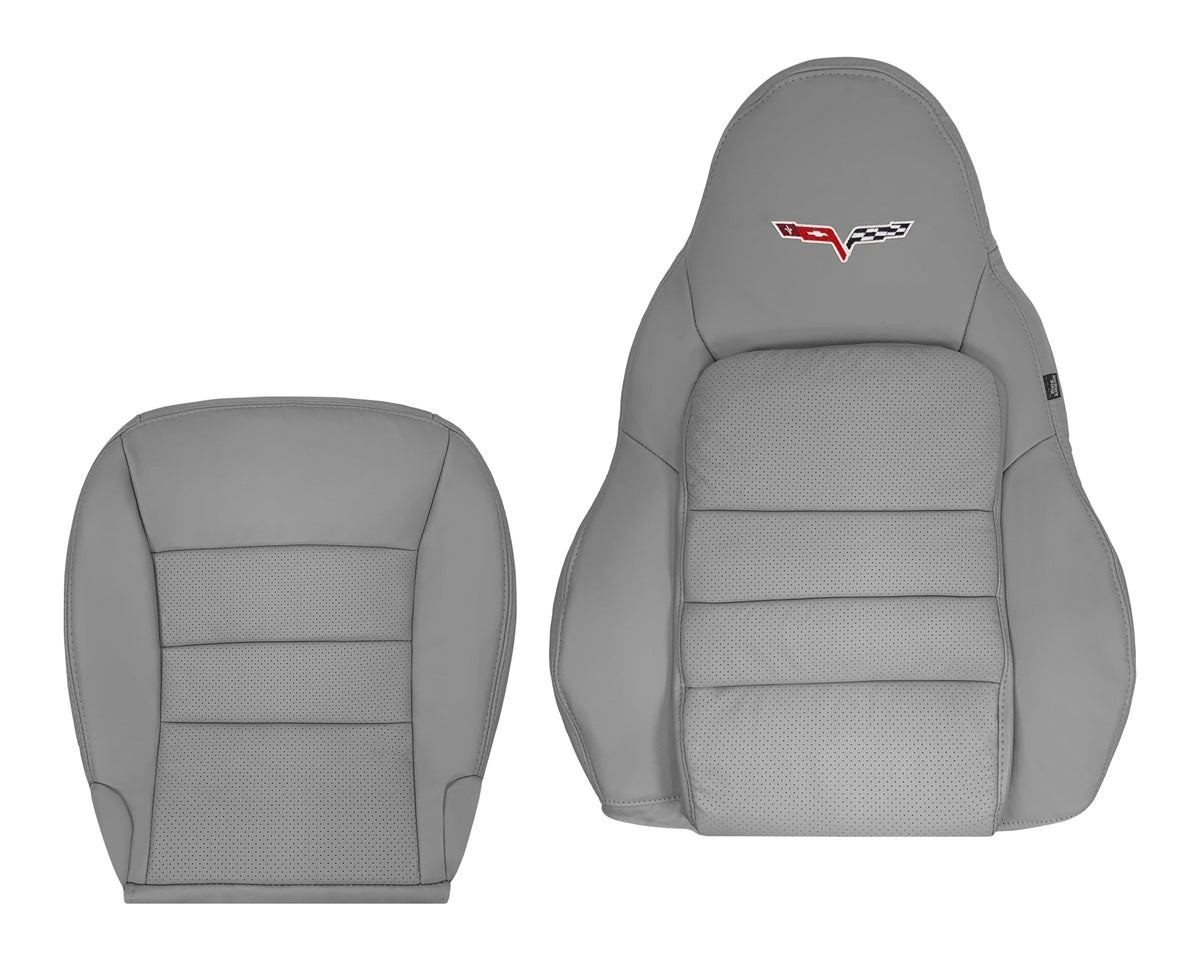 2005-2013 Chevy Corvette Replacement Seat Covers: C6 Gray Perforated