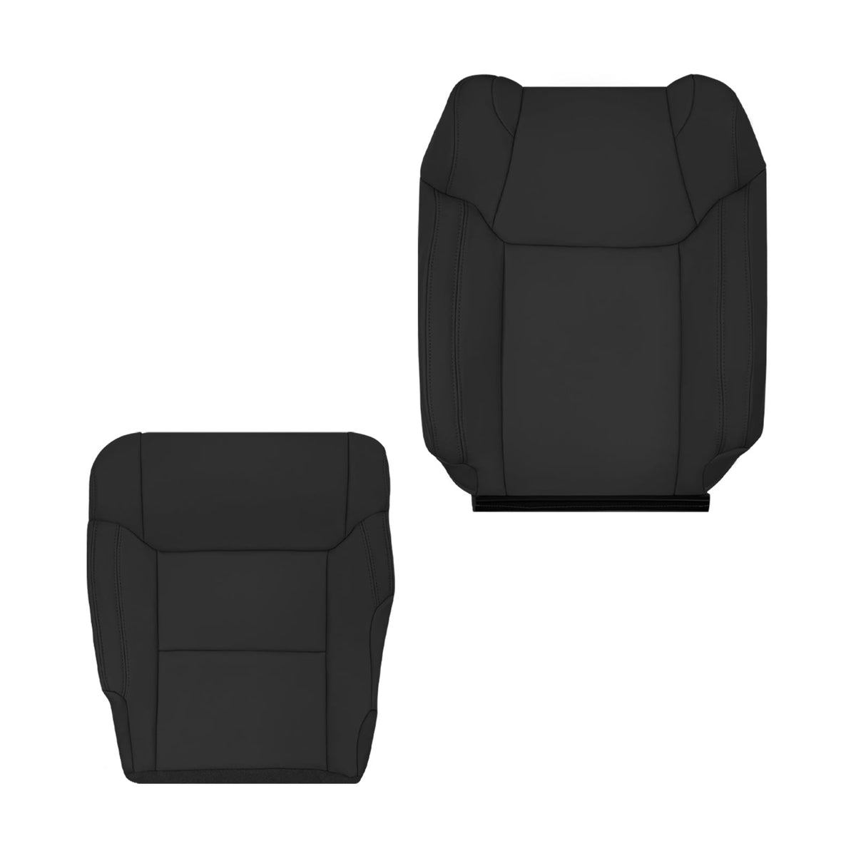 2014-2021 Toyota Tundra Driver OR Passenger Side Replacement Leather OR Synthetic Leather Seat Cover: Black