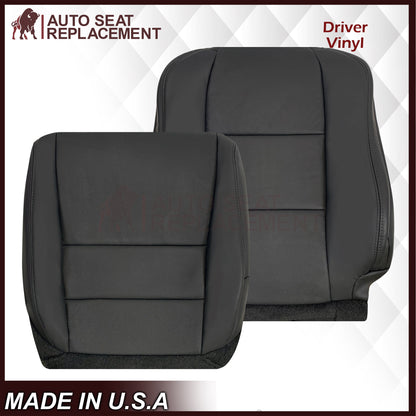 2005 - 2008 Acura TL Driver Or Passenger Seat Covers In Black: Choose Leather OR Synthetic Leather
