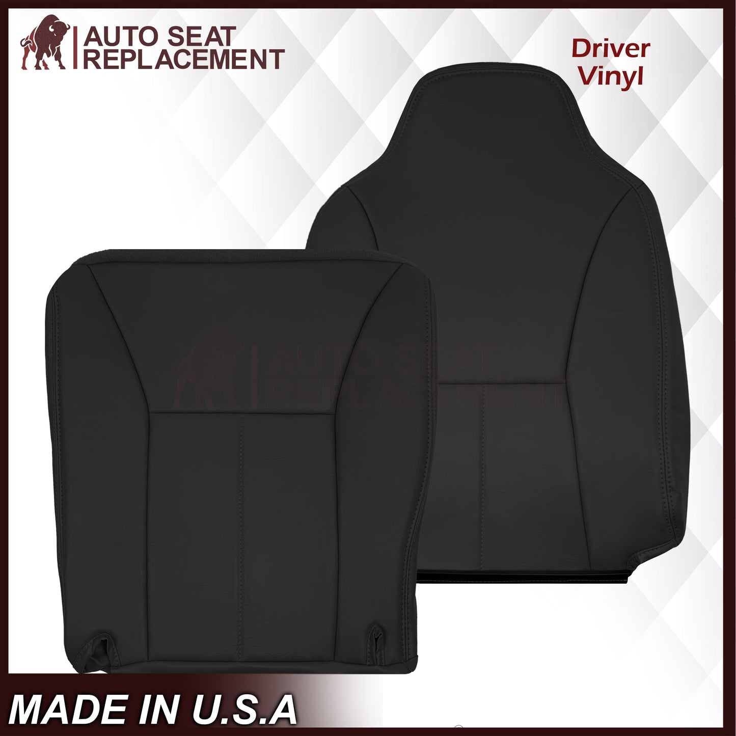 1998-2002 Dodge Ram 1500 Base Work Truck SINGLE CAB Seat Cover in Agate Very Dark Gray Vinyl