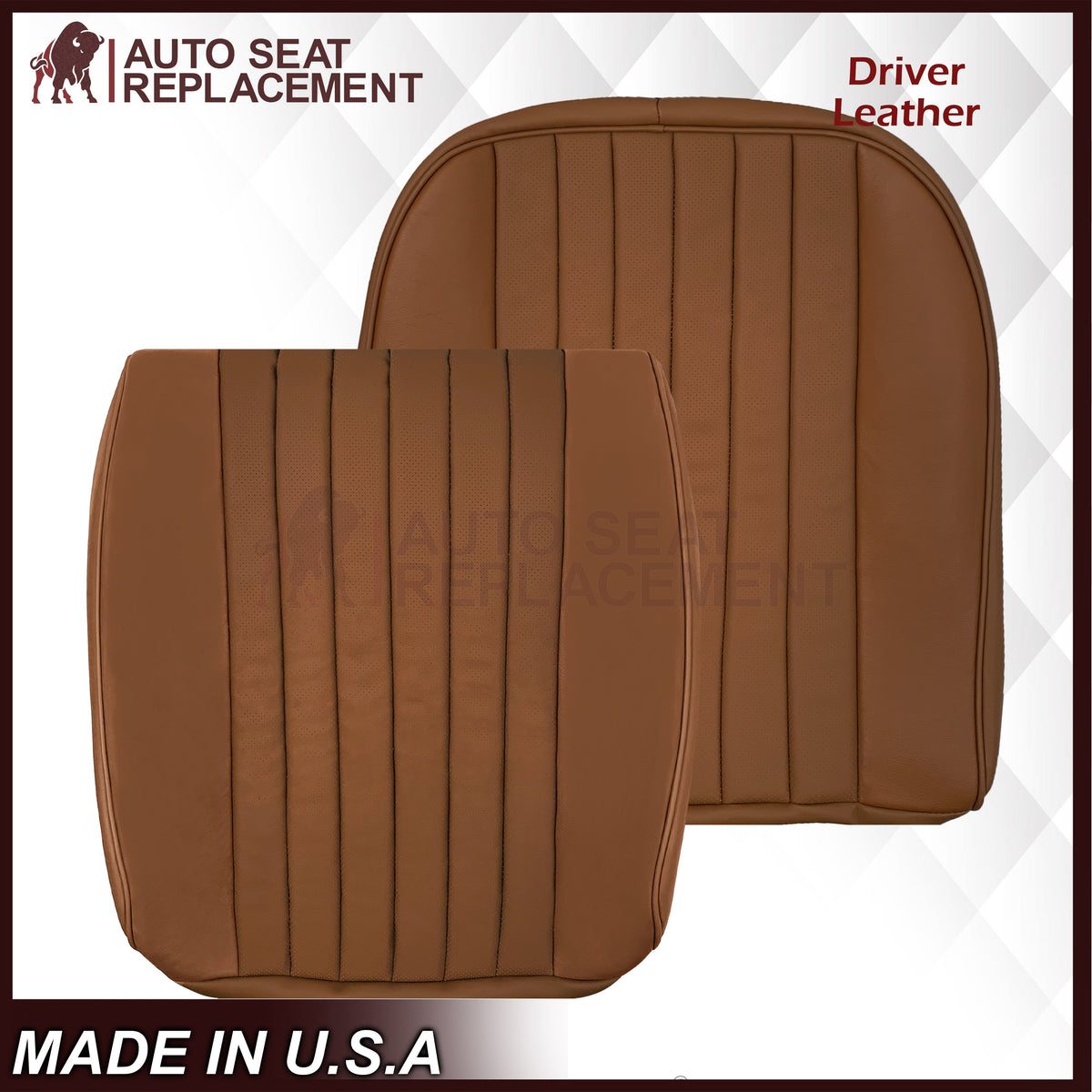 1972-1989 Mercedes Benz R107 Leather seat Covers 280SL 450SL 380SL 560SL W107 SL In Saddle Brown