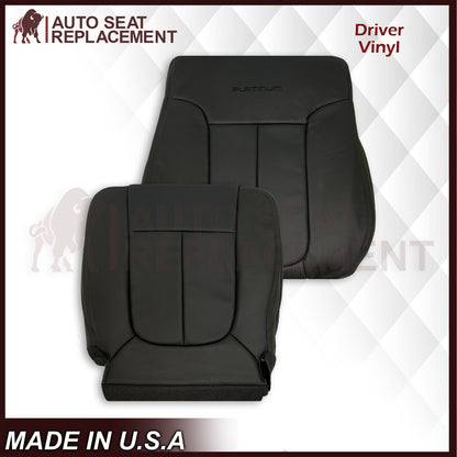 2009 - 2014 Ford F-150 PLATINUM EDITION Perforated Genuine Leather or Synthetic Leather Seat Covers