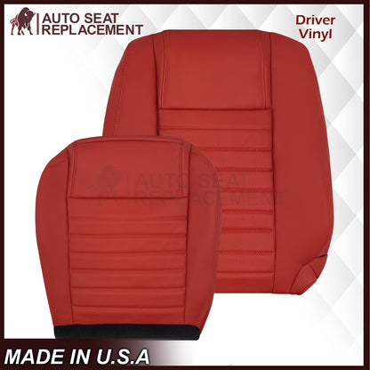 2005-2009 Ford Mustang Synthetic Leather Replacement Seat Cover In Crimson Red : Choose From Variation