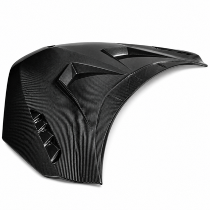 Aggressive Dry Carbon Fiber Hood for Lamborghini Revuelto