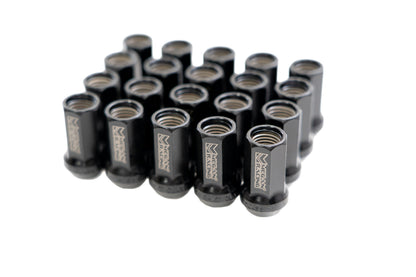 Megan Racing Heptagon Lug Nuts 35mm M12x1.25 Black Open-Ended