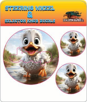 Steering wheel decal duck decal 161