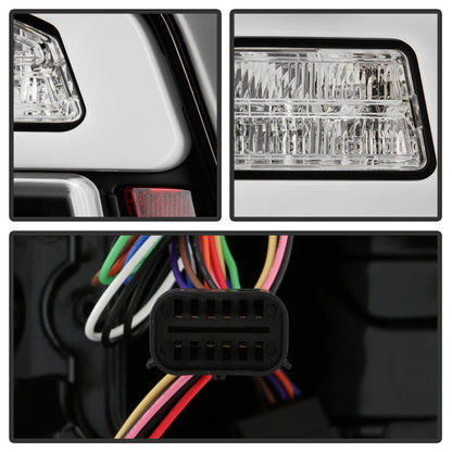 SPYDER Dodge RAM 1500 19-21 Factory LED Model LED Tail Lights - Red Clear ALT-YD-DR19LED-SEQ-BK 5088505
