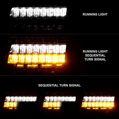 ANZO 2018-2021 Jeep Wrangler LED Side Markers Chrome Housing Clear Lens w/ Sequential Signal 511086