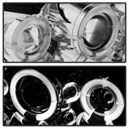 Spyder Ford Mustang 99-04 Projector Headlights LED Halo Chrome High H1 Low H1 PRO-YD-FM99-1PC-AM-C 5010452