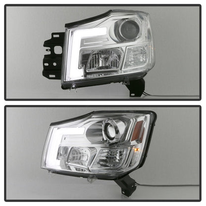 Spyder 04-15 Nissan Titan / 04-07 Nissan Armada V2 Projector Headlights - Chrome PRO-YD-NTI04-DRL-C 5085498