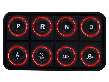 AEM EV 8 Button Keypad CAN Based Programmable Backlighting 30-8400
